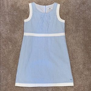 Girls Blue Seersucker Vineyard Vines Dress